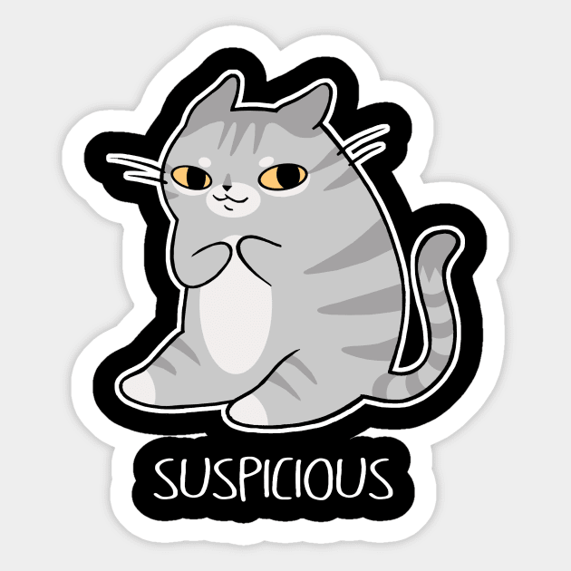 Suspicious Kitten Sticker by SarahJoncas